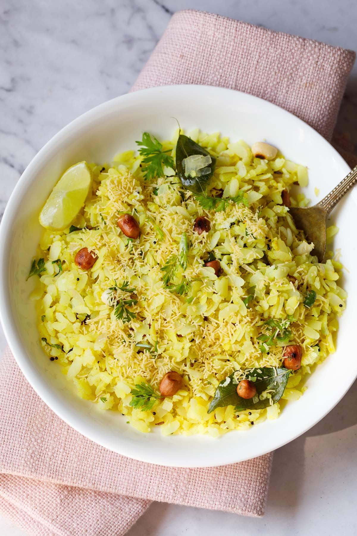 Kanda Poha Spiced flattened rice